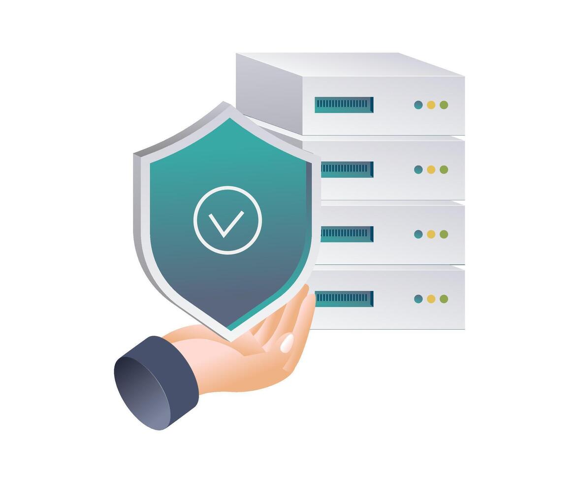 Security Assurance in Hosting Servers technology vector