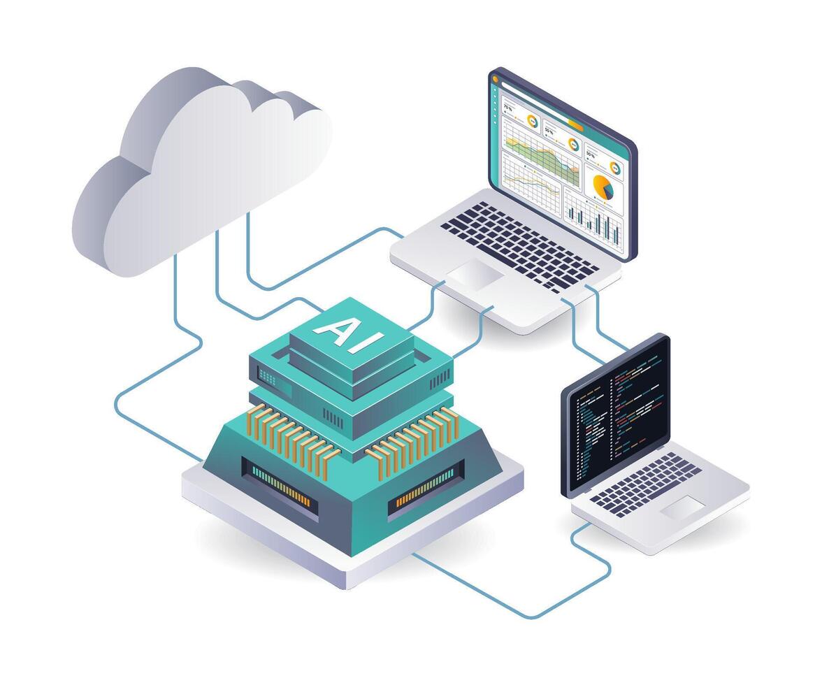 Data analysis system for servers using artificial intelligence vector