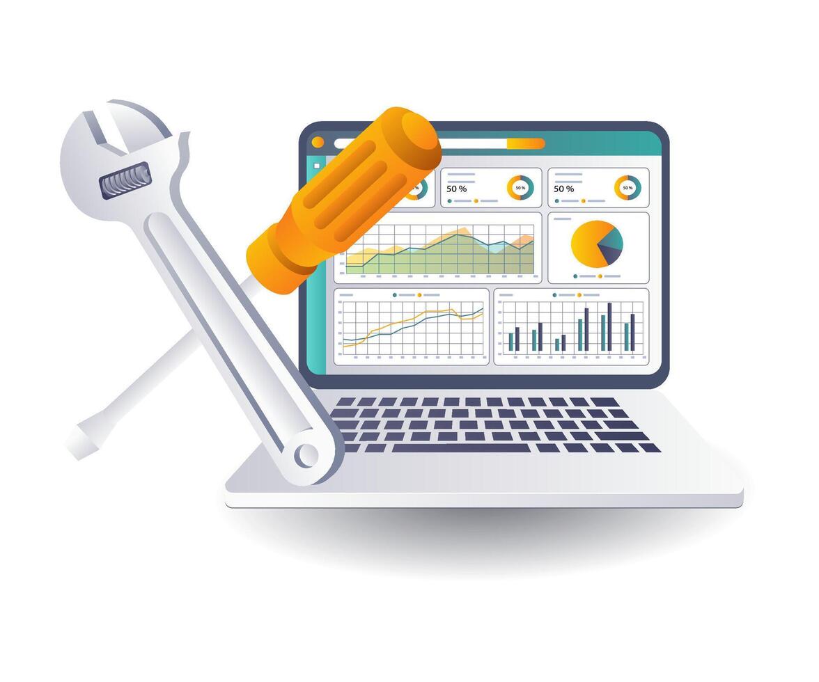 Improving Business Investment Development Analysis vector