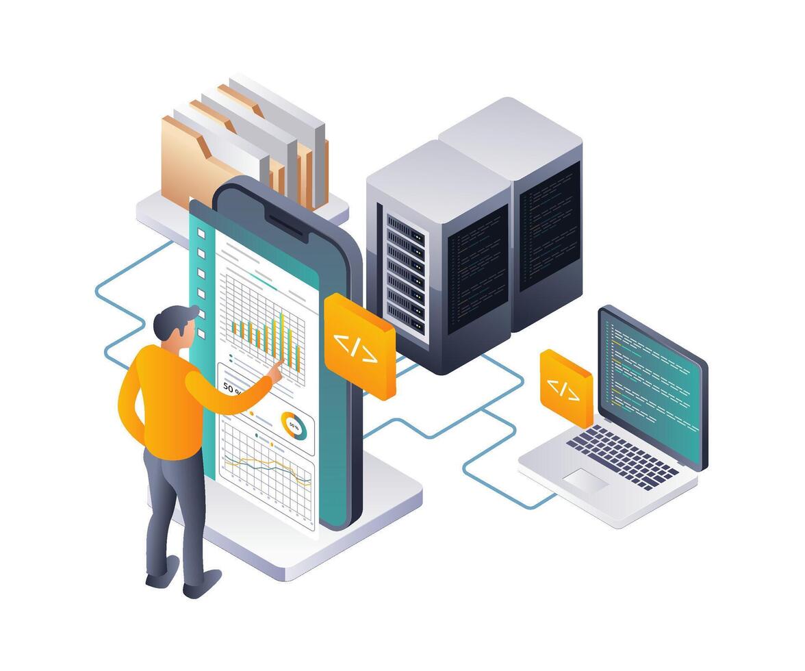 Network Data Analysis for Server Development and Management vector
