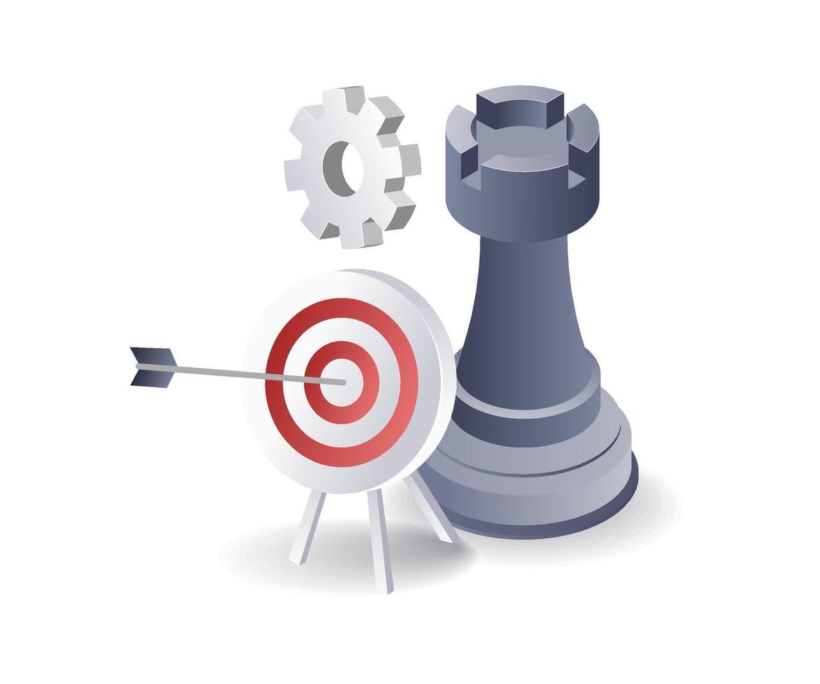 Business Development Targets and Strategies vector