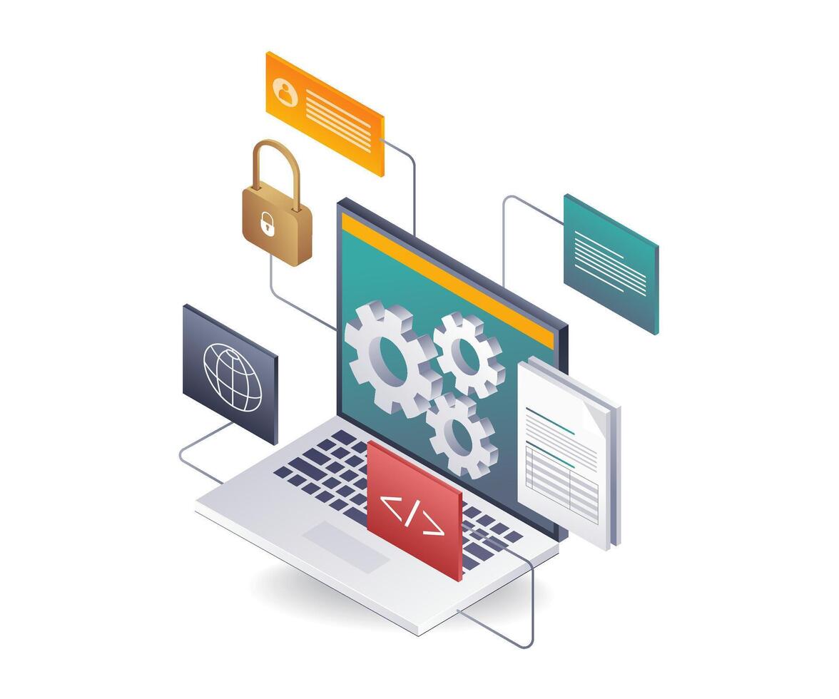 Computers in Business Technology Networks vector