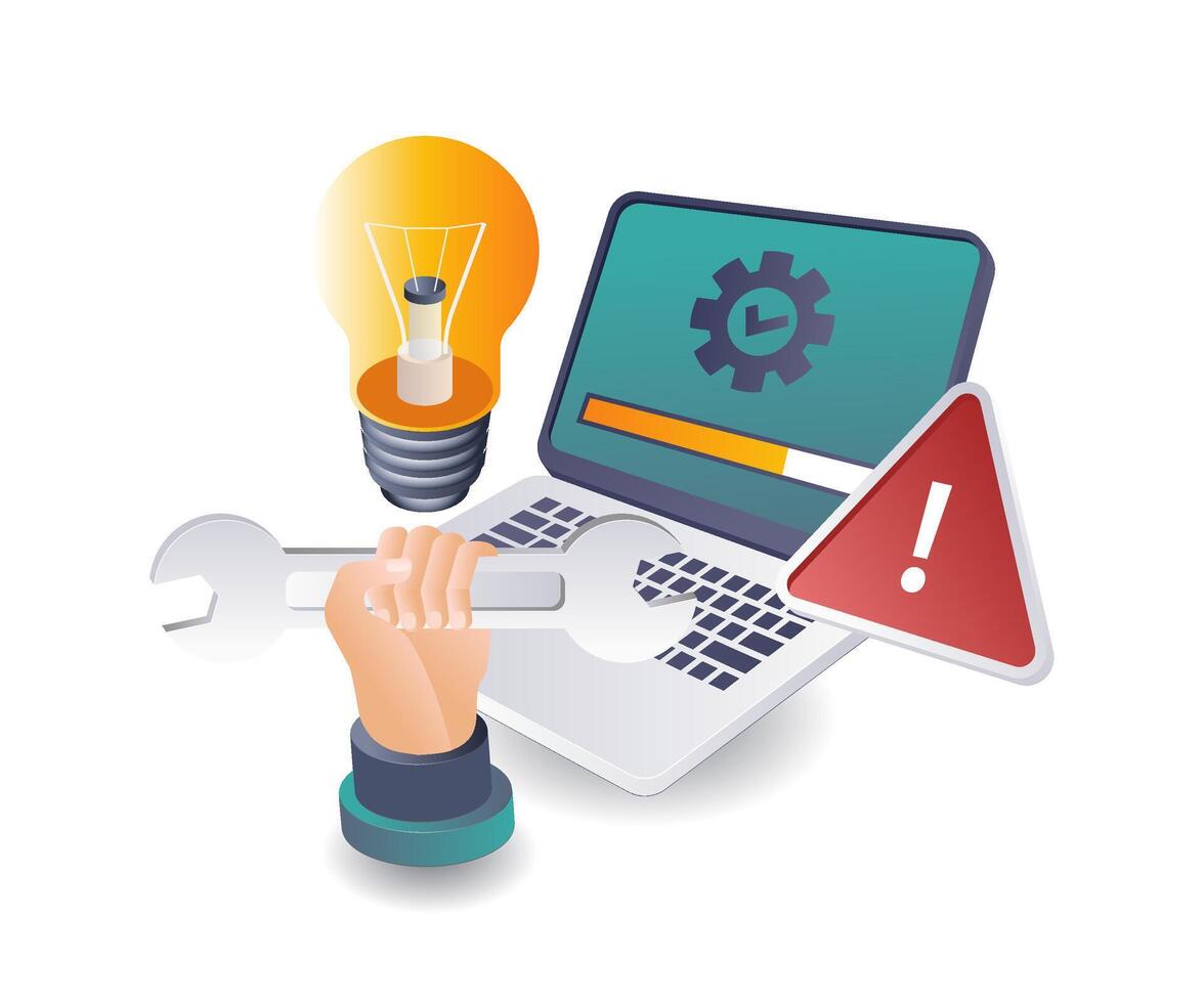 Creative Ideas for Application Maintenance and Updates vector