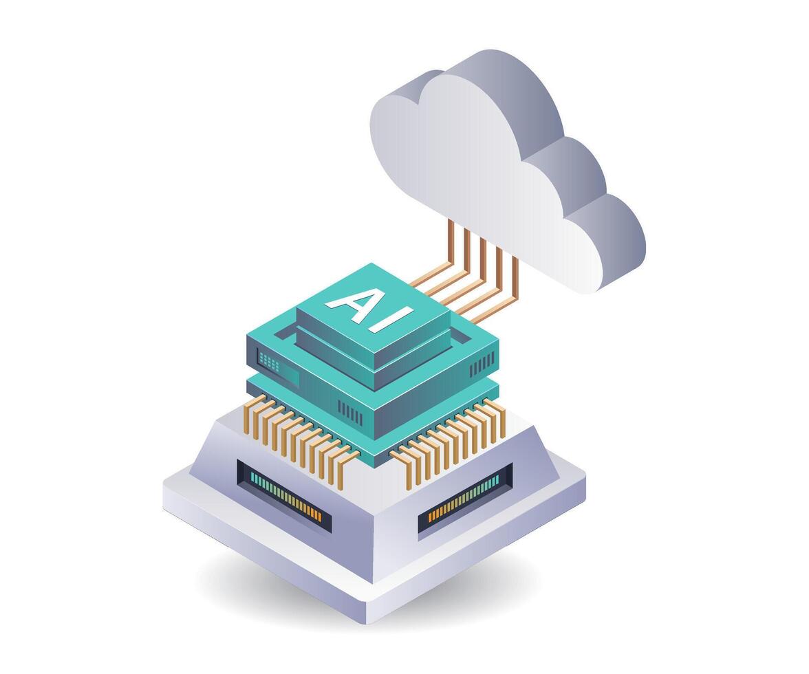 Artificial Intelligence Data Management Technology vector