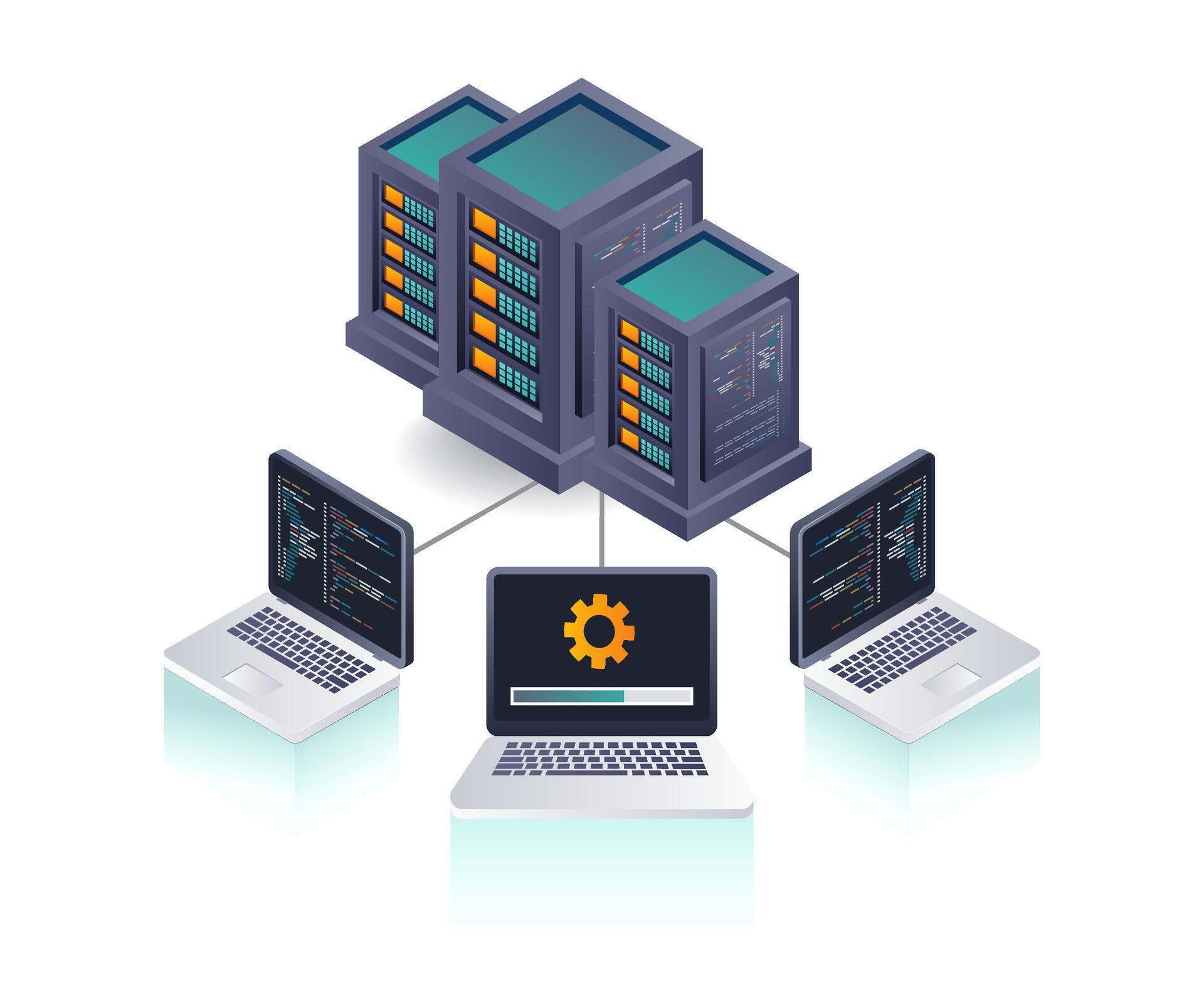 Computer Network Server Data Technology 47546500 Vector Art at Vecteezy