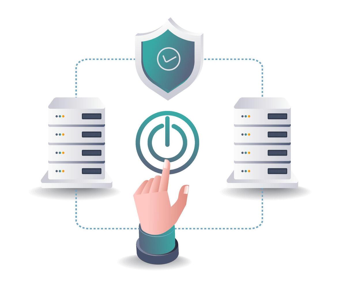 Control of Security Circulation in Cloud Server Data Systems vector