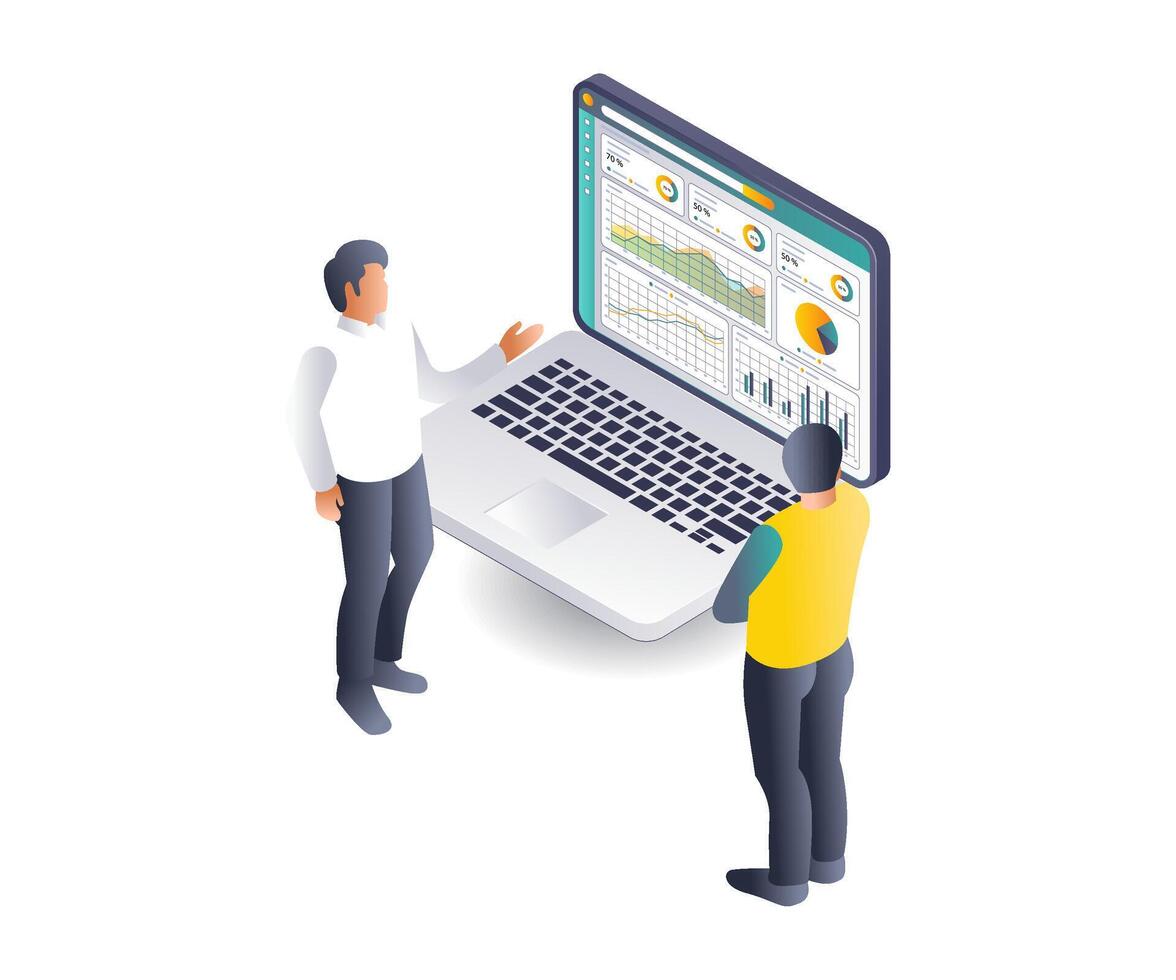 Professional Insights into Data Analysis in Computer Technology vector