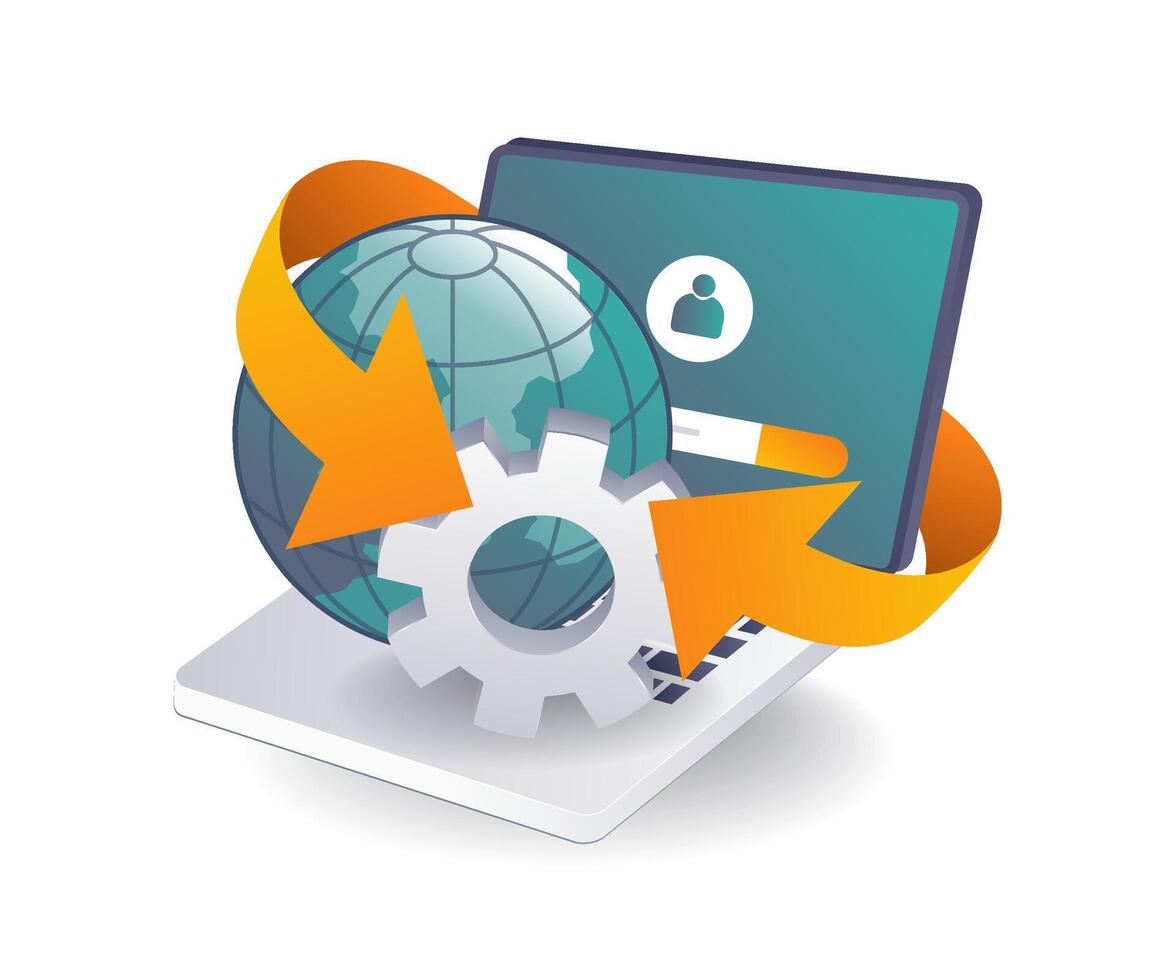 Personal Accounts in Computer Technology vector