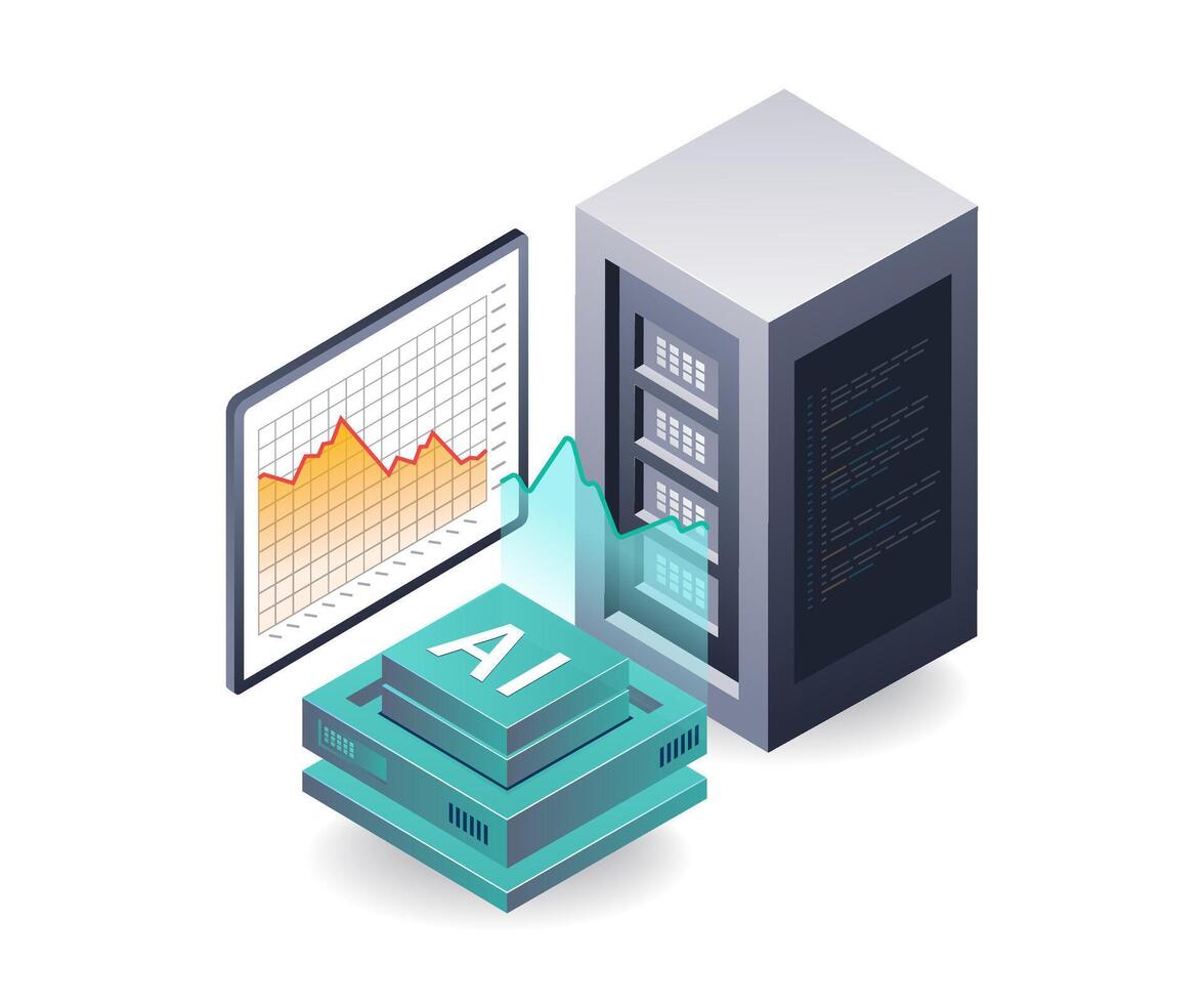 Server data analysis for artificial intelligence technology vector