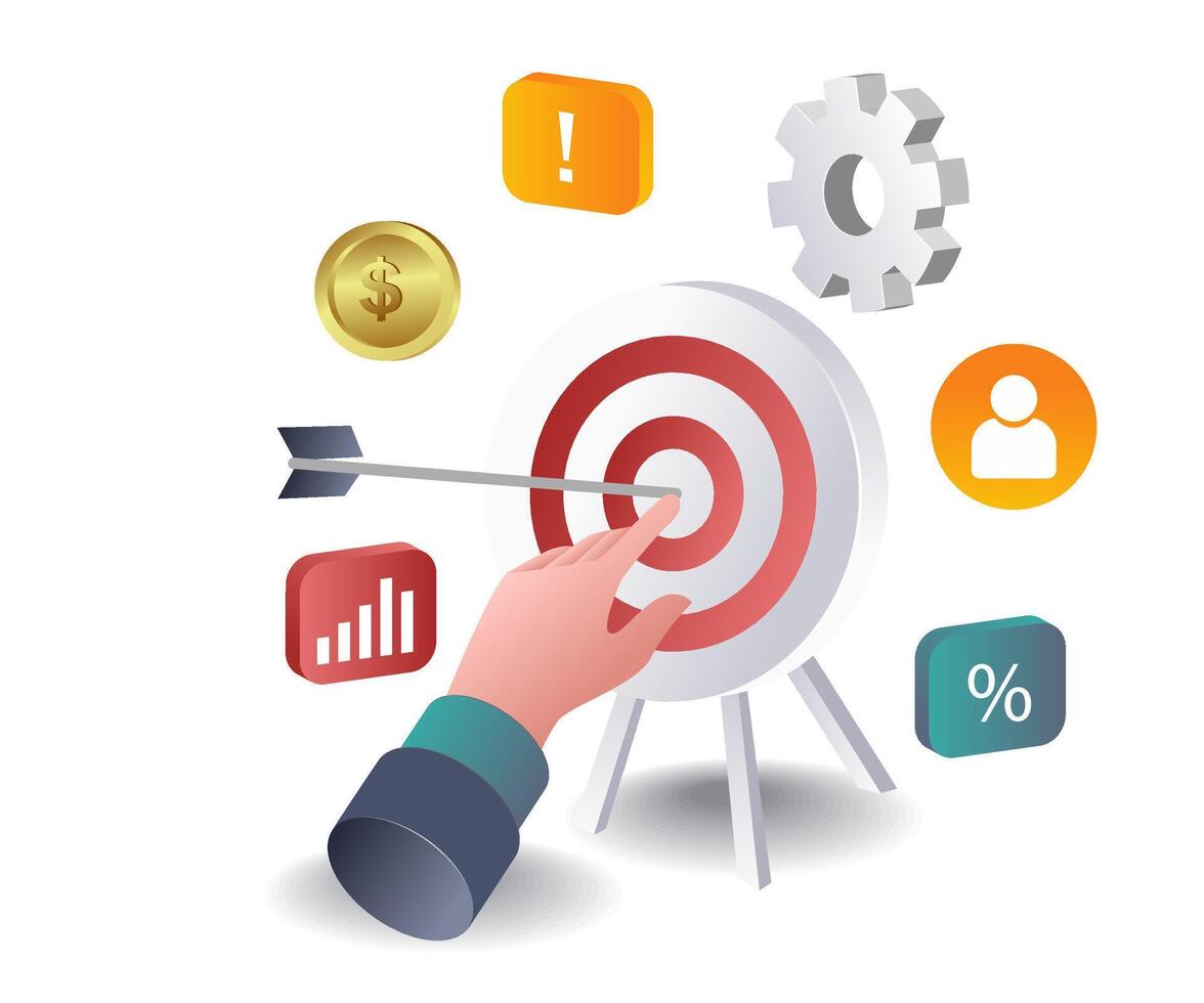 Targeted Strategies for Business Growth vector