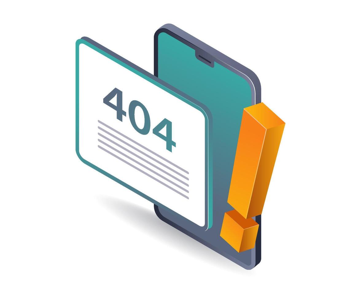 Troubleshooting 404 Error Codes on Smartphone Systems vector