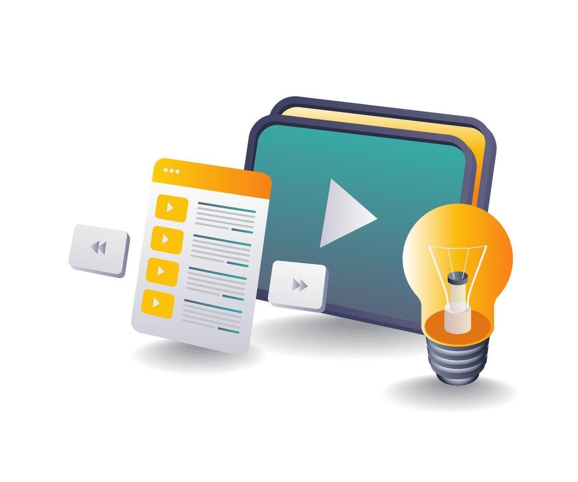 creative content ideas flat illustration vector