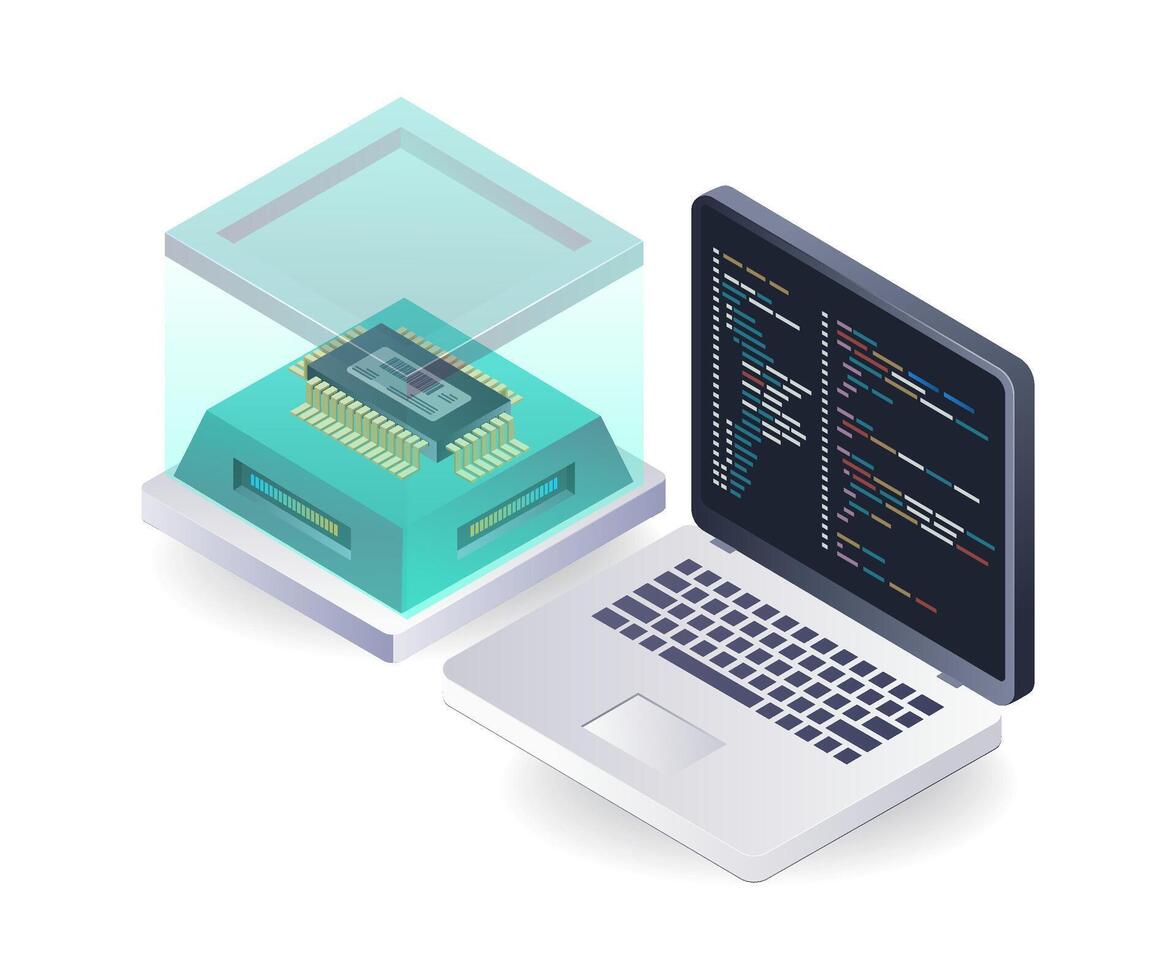 Developing Advanced Computer Chips vector