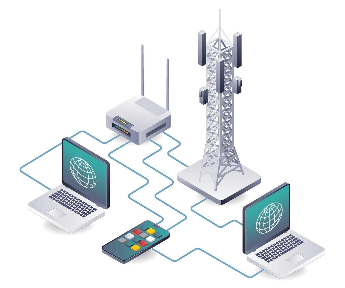 Innovative Hardware Networking Solutions for IT Systems vector