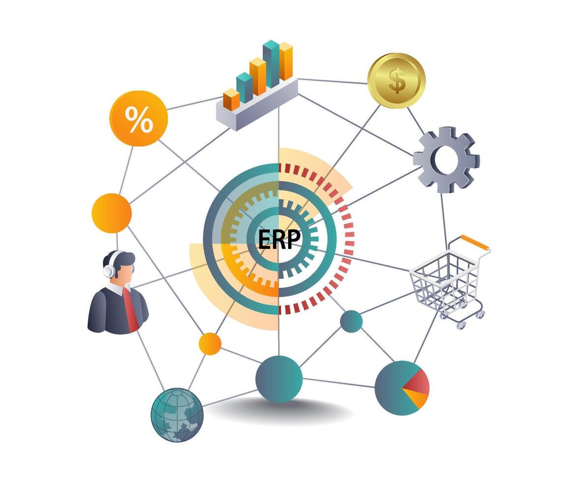 Integrating ERP for Business Network Growth vector