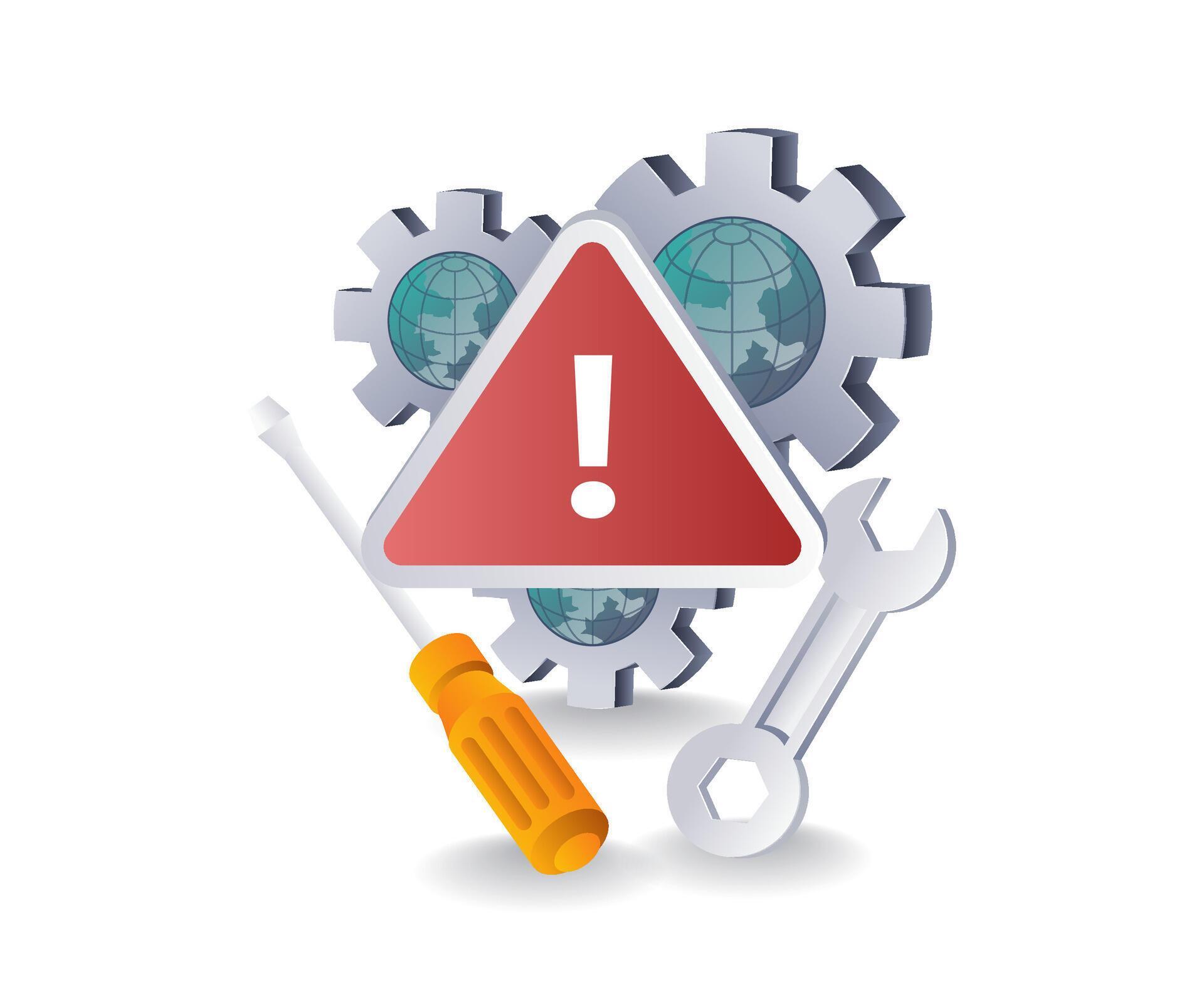 Troubleshooting Technology System Errors 47546824 Vector Art at Vecteezy