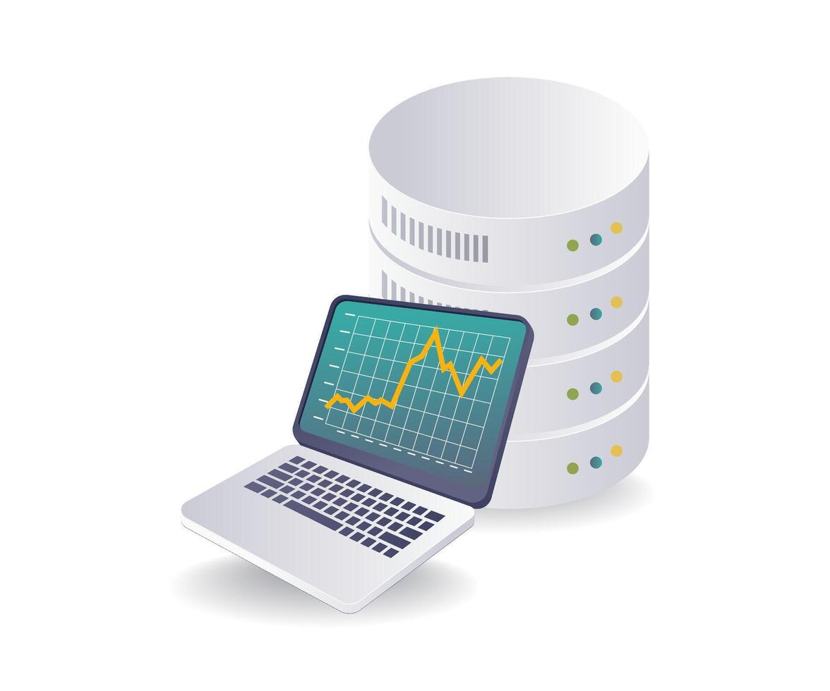 Database Analysis in Technology Systems vector