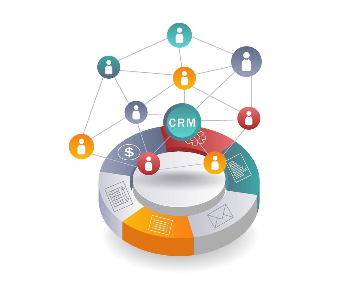 Using CRM to Foster Business Development and Networks vector