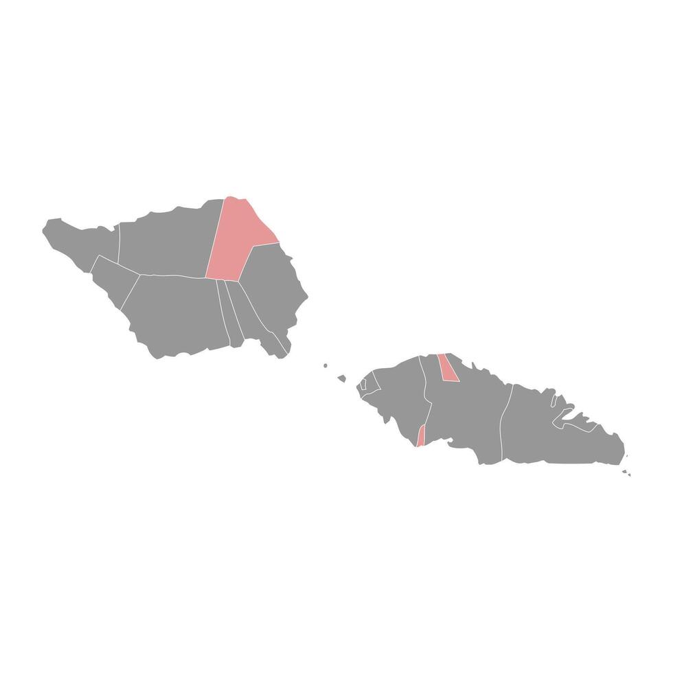 Gagaemauga district map, administrative division of Samoa. illustration. vector