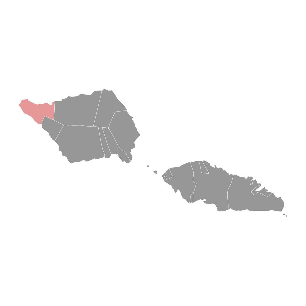 Vaisigano district map, administrative division of Samoa. illustration. vector