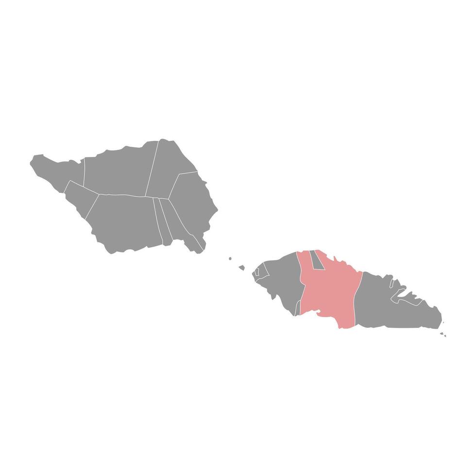 Tuamasaga district map, administrative division of Samoa. illustration. vector