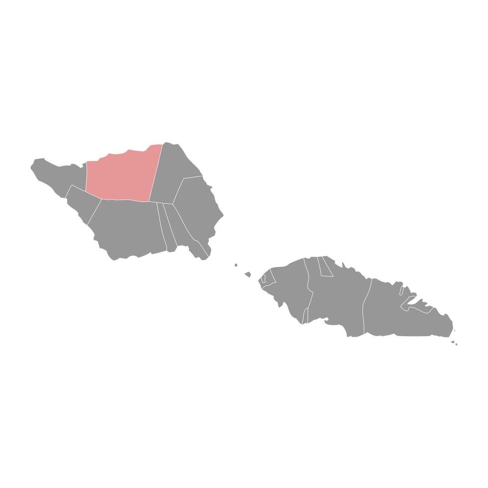 Gagaifomauga district map, administrative division of Samoa. illustration. vector