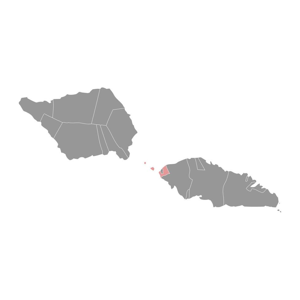 Aiga i le Tai district map, administrative division of Samoa. illustration. vector