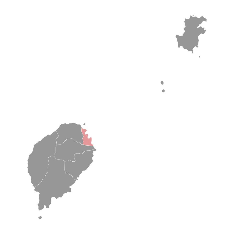 Agua Grande District map, administrative division of Sao Tome and Principe. illustration. vector