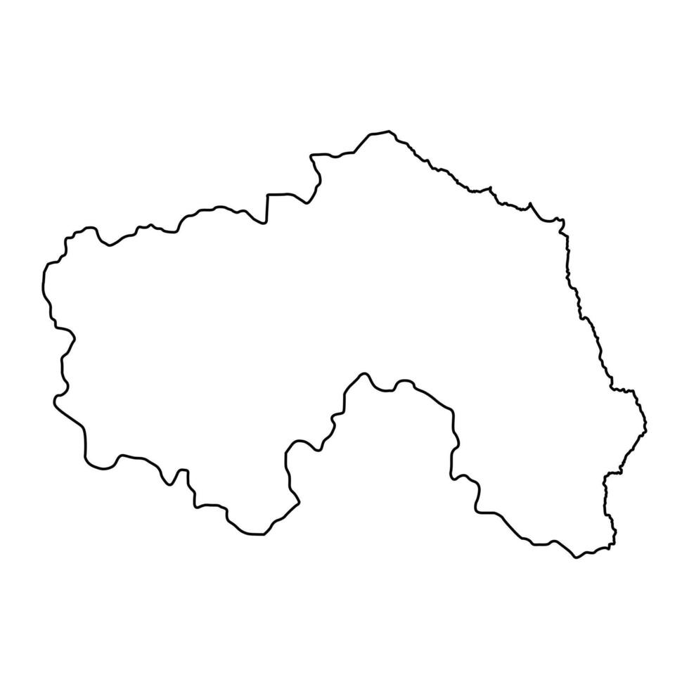 Eastern Statistical Region map, administrative division of North Macedonia. illustration. vector