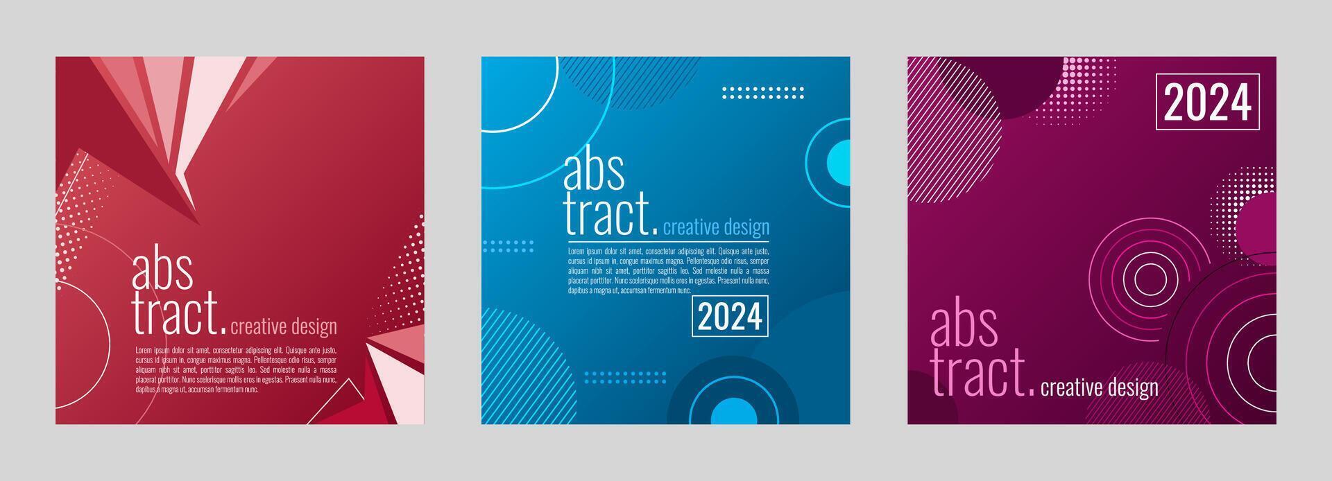 Set of banners, cards, posters, and more, template for your social media and business promotion vector