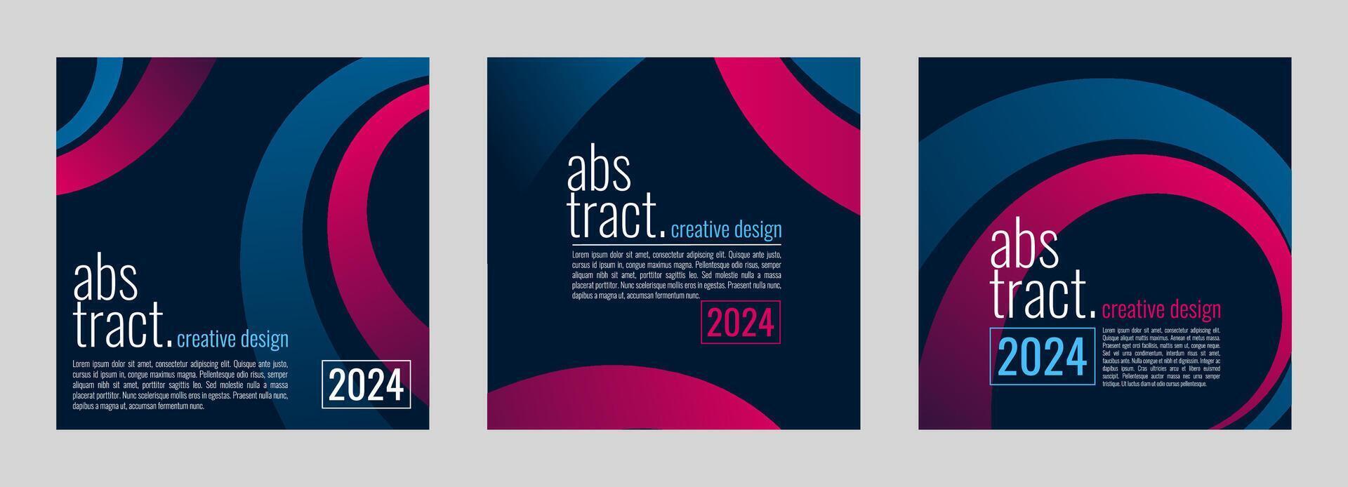 Set of banners, posters, business cards, invitations, design template for your business promotion and social media. Lines and stripes design vector