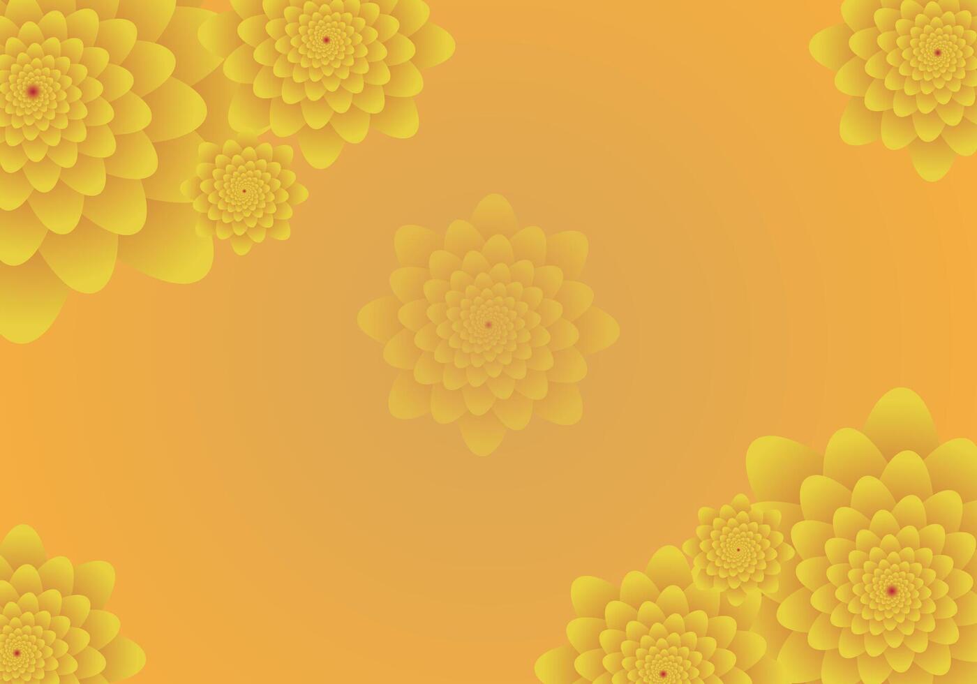 Premium Luxury Flower Abstract background, isolated on premium gold color background vector
