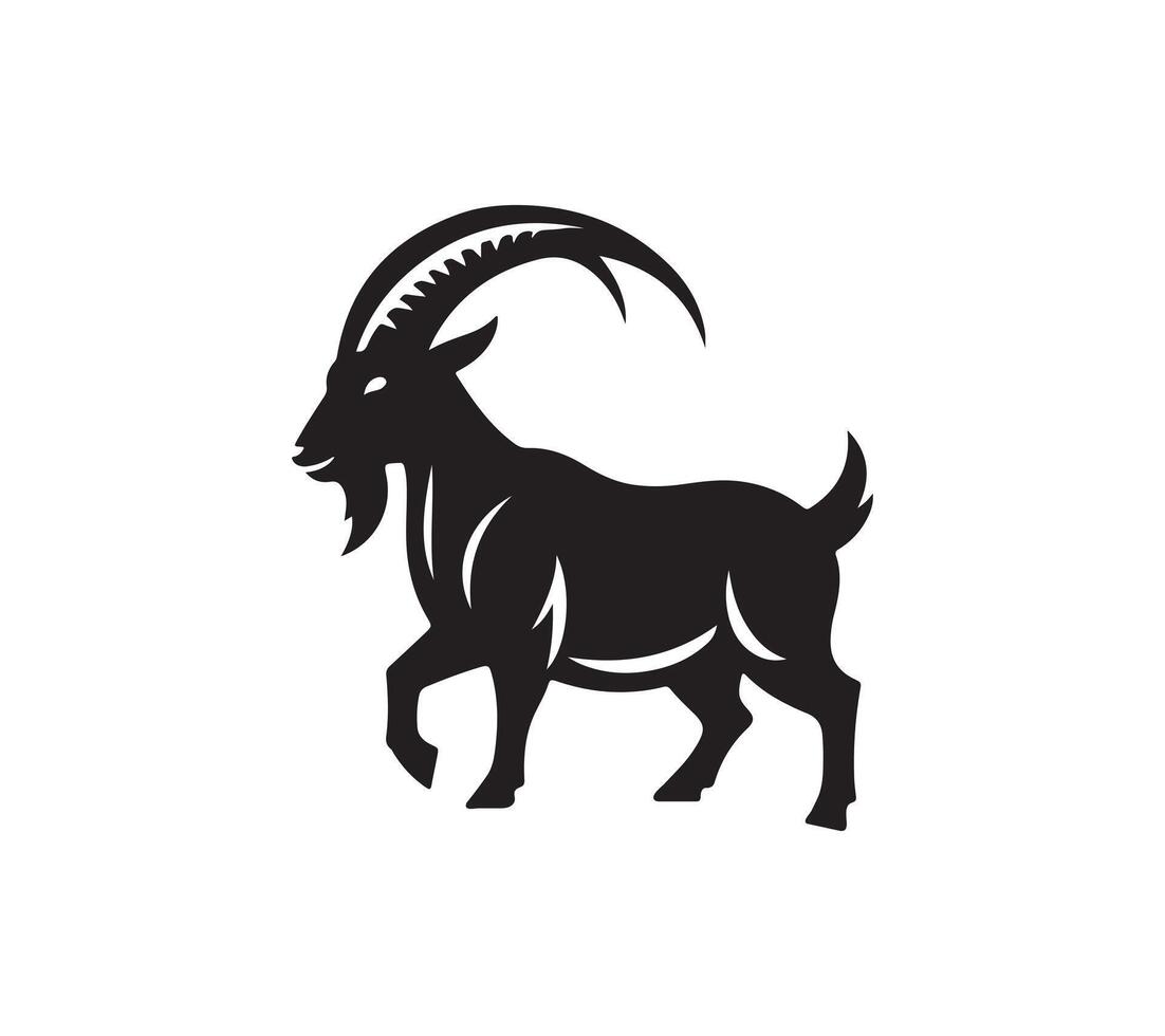 goat silhouette illustration vector