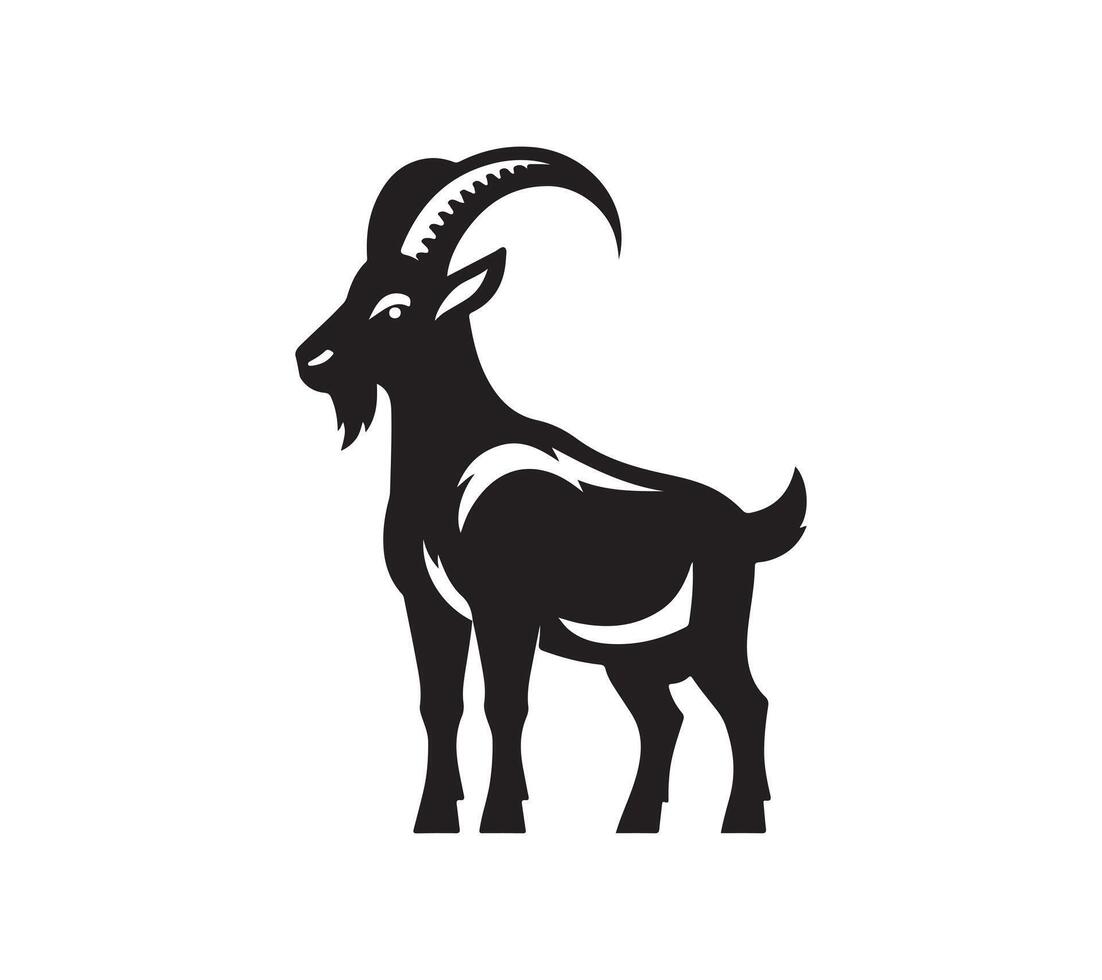 goat silhouette illustration vector