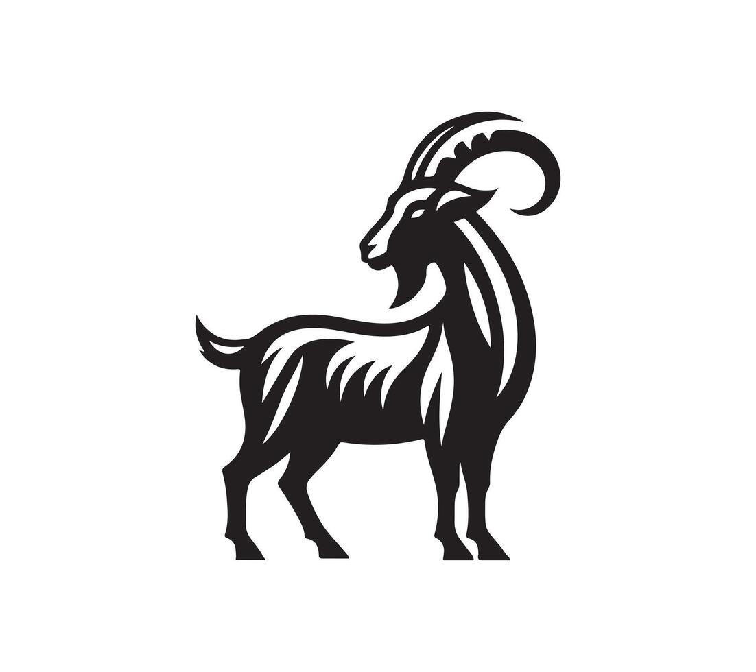 goat silhouette illustration vector