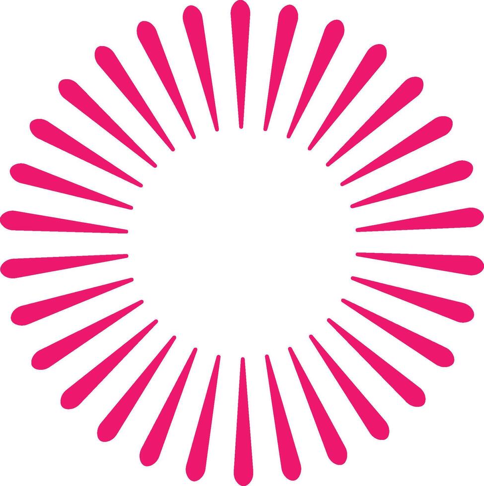 Pink Circular Pattern - Abstract Design with Symmetrical And Radial Rays vector