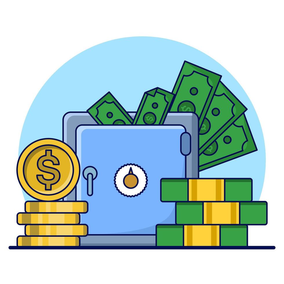 Money Saving Concept. Isolated Saving Money Icon. Business and 