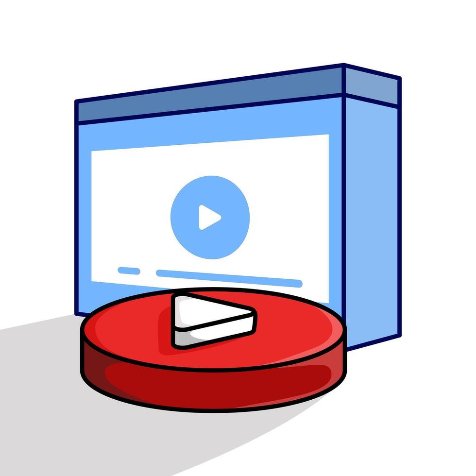 multimedia player concept, Playback icon symbol design template, red round play button, player template. starts audio playback. Play Design Templates online. web. illustration. vector