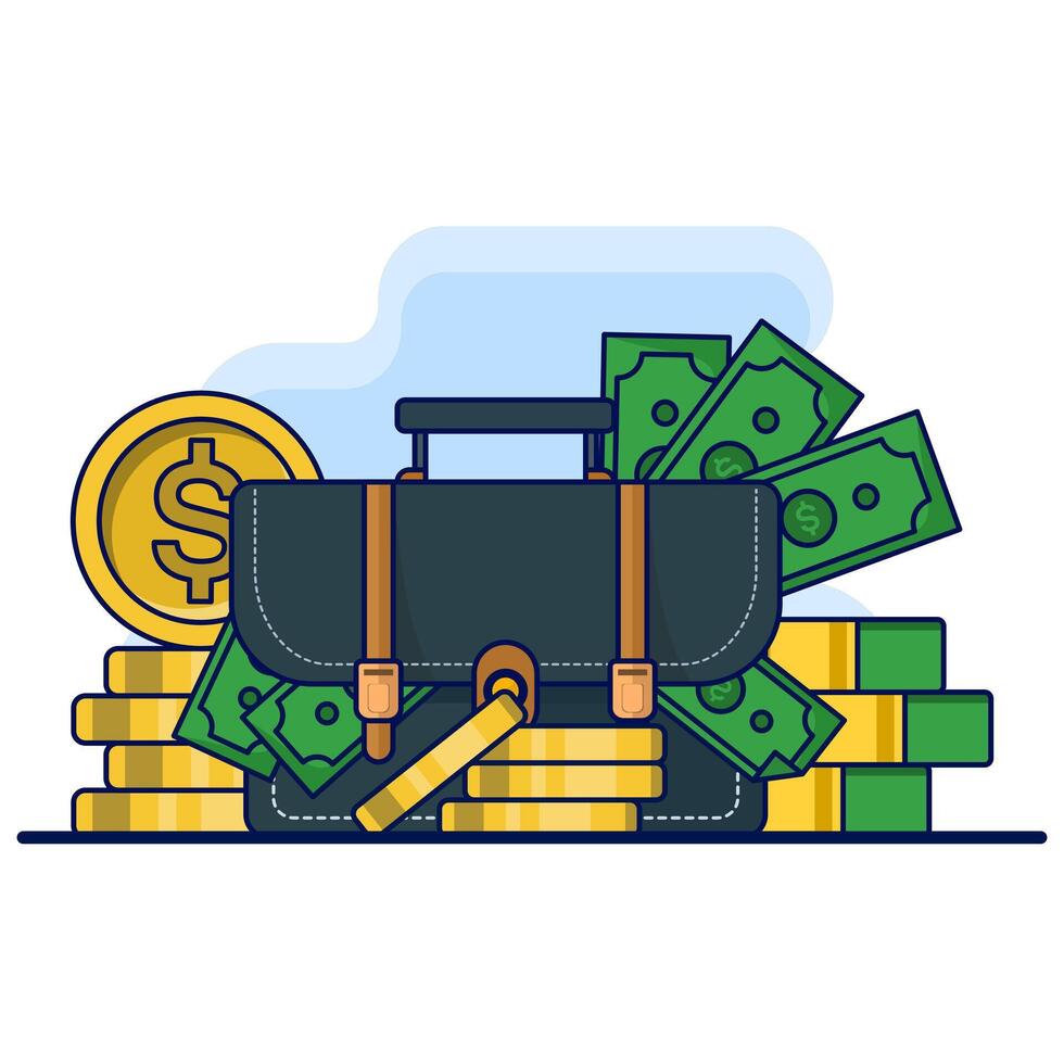 Money Saving Concept. Isolated Saving Money Icon. Business and 