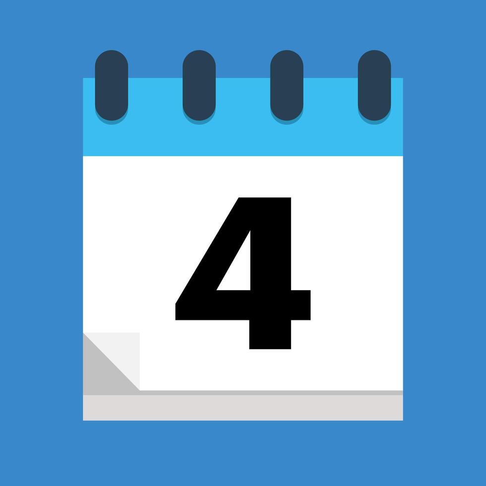 Calendar icon concept, date element, date change on calendar, number of days remaining flat design concept illustration. simple modern graphic elements for blank state ui, infographics. vector