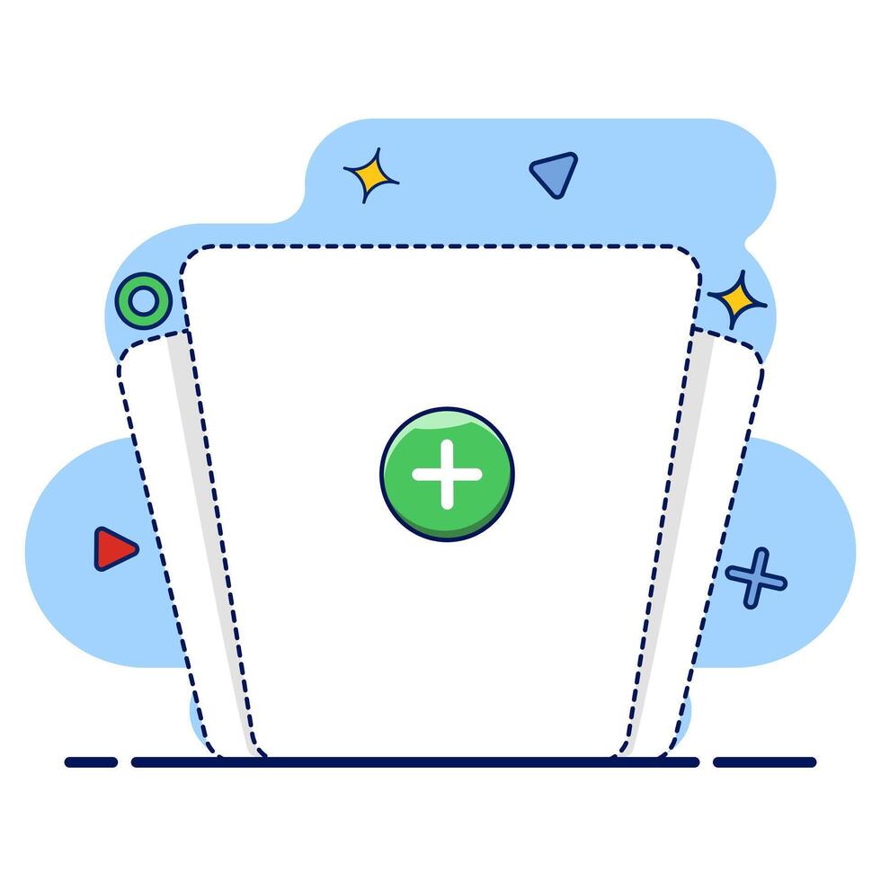 Concept of Drag and Drop documents or files, Add document file button. modern graphic elements for landing page, blank state ui, infographics, icons. flat design illustration. vector