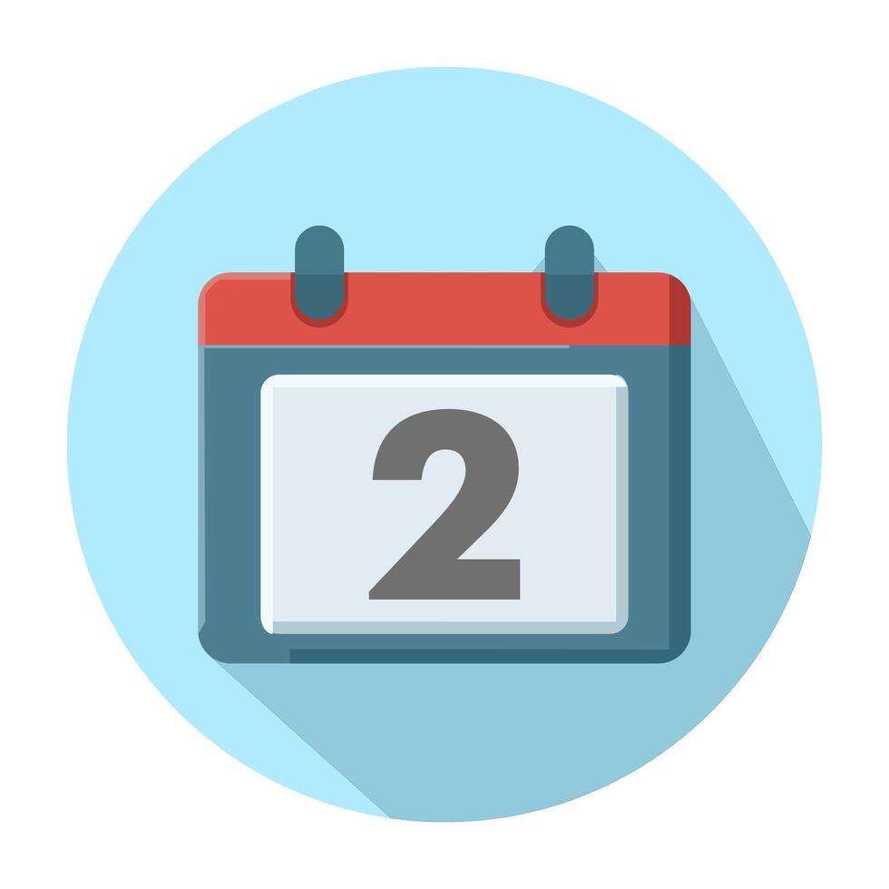 Calendar icon concept, date element, date change on calendar, number of days remaining flat design concept illustration. simple modern graphic elements for blank state ui, infographics. vector