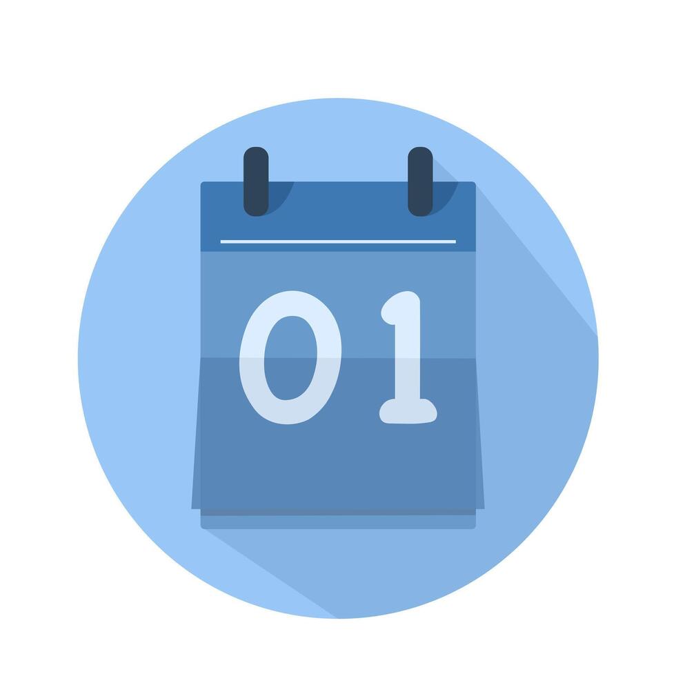 Calendar icon concept, date element, date change on calendar, number of days remaining flat design concept illustration. simple modern graphic elements for blank state ui, infographics. vector