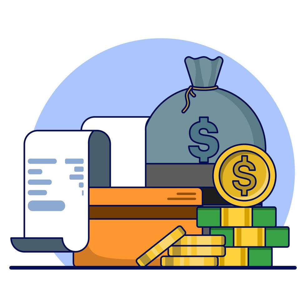 concept of account mutation or financial activity. Banking design elements. Customer savings book. simple modern graphic elements for blank state ui, infographics, icons, flat design illustrations. vector