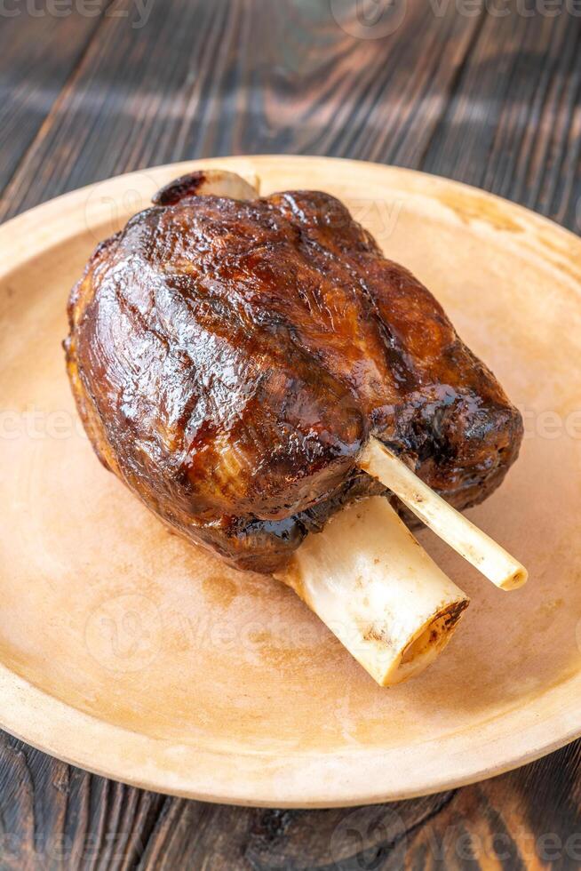 Cooked pork hock photo