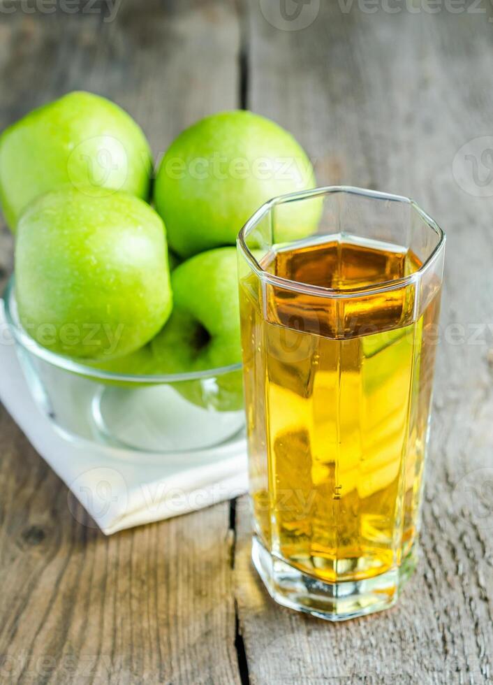 Apple juice with fresh apples photo