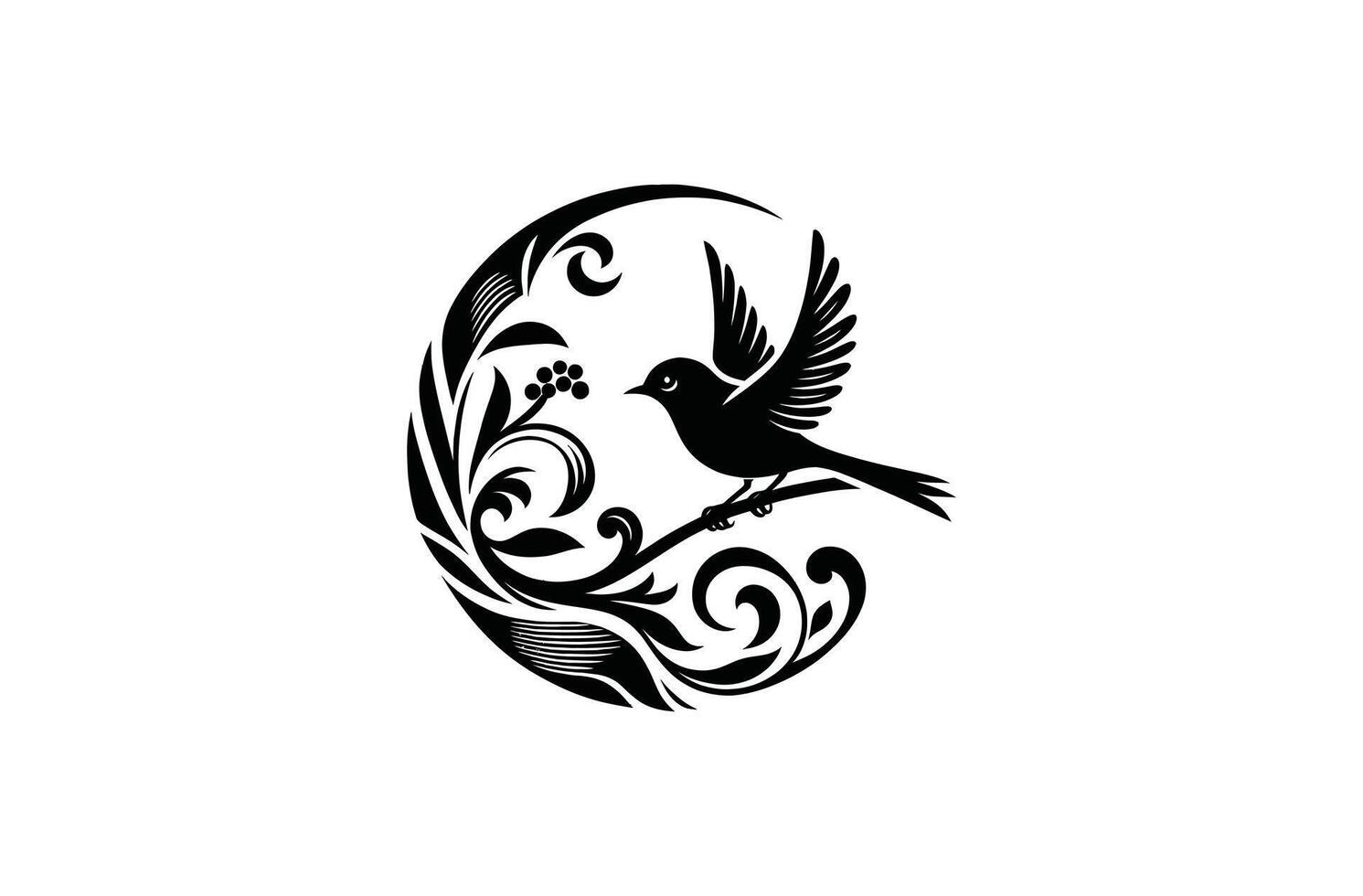 Bird silhouette illustration vector