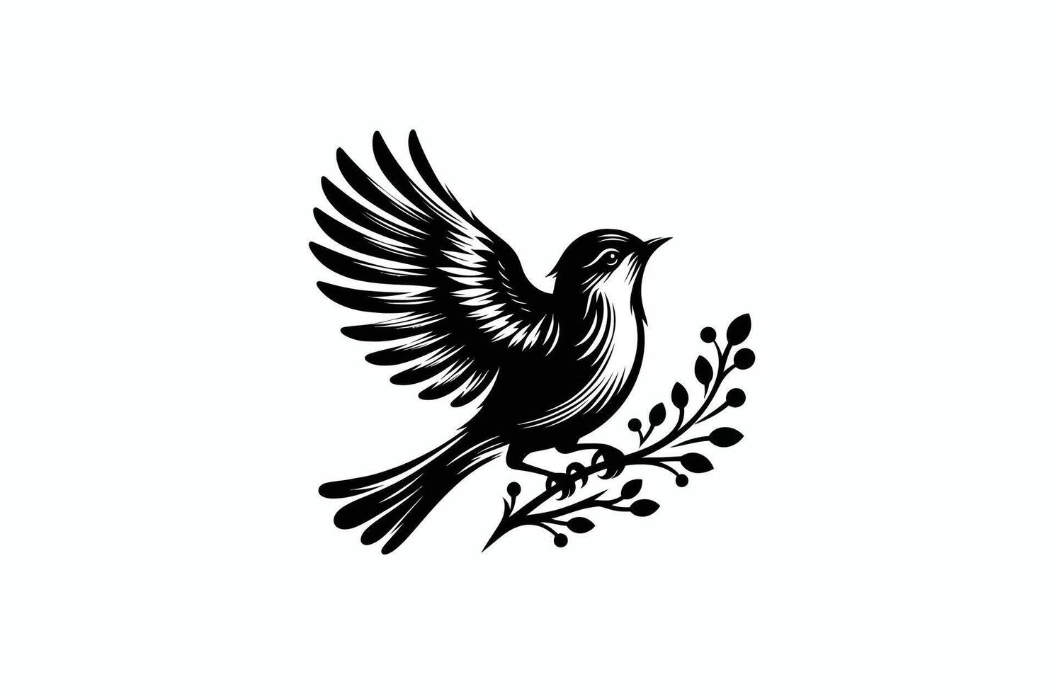 Bird silhouette illustration vector