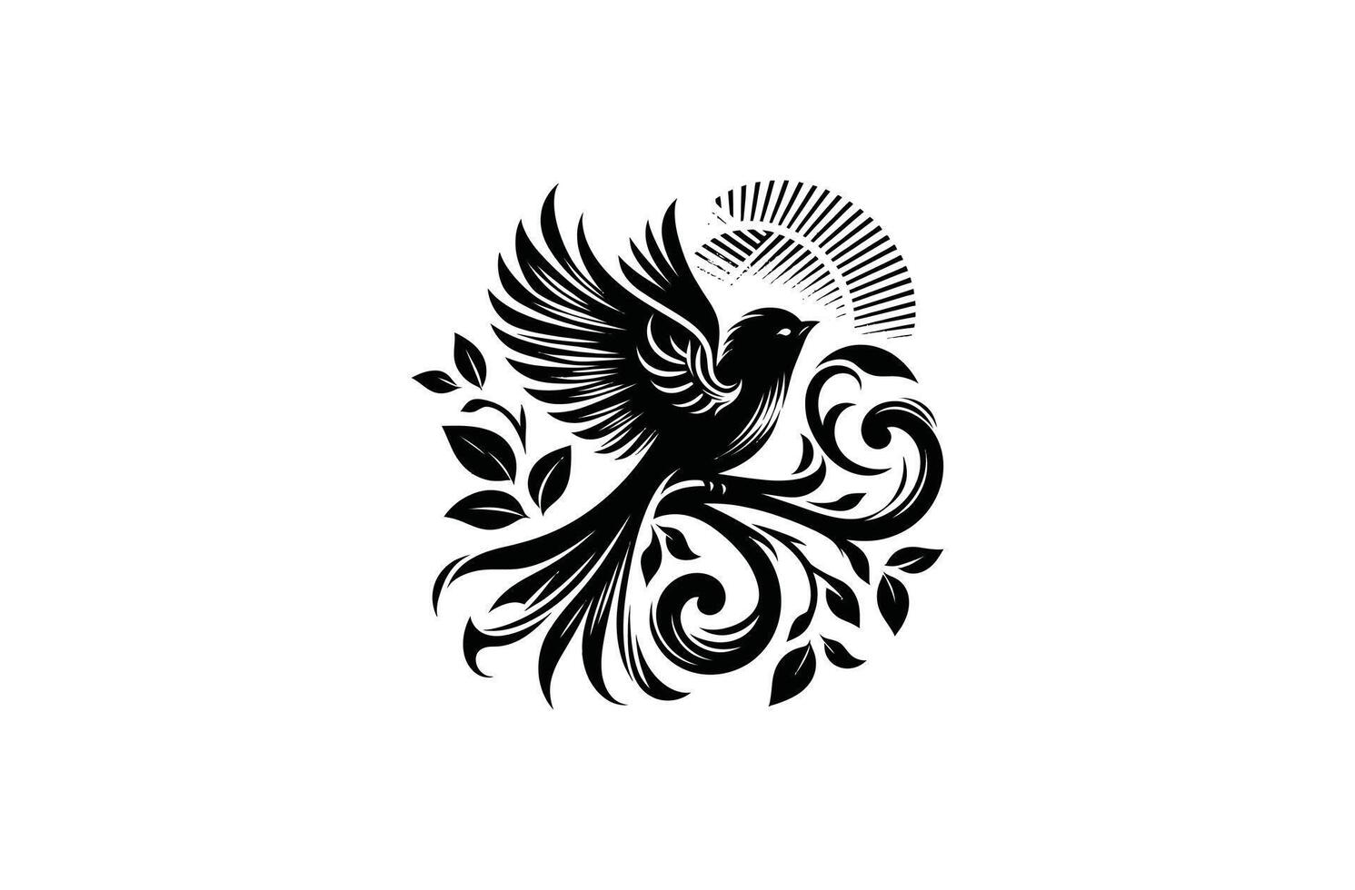 Bird silhouette illustration vector