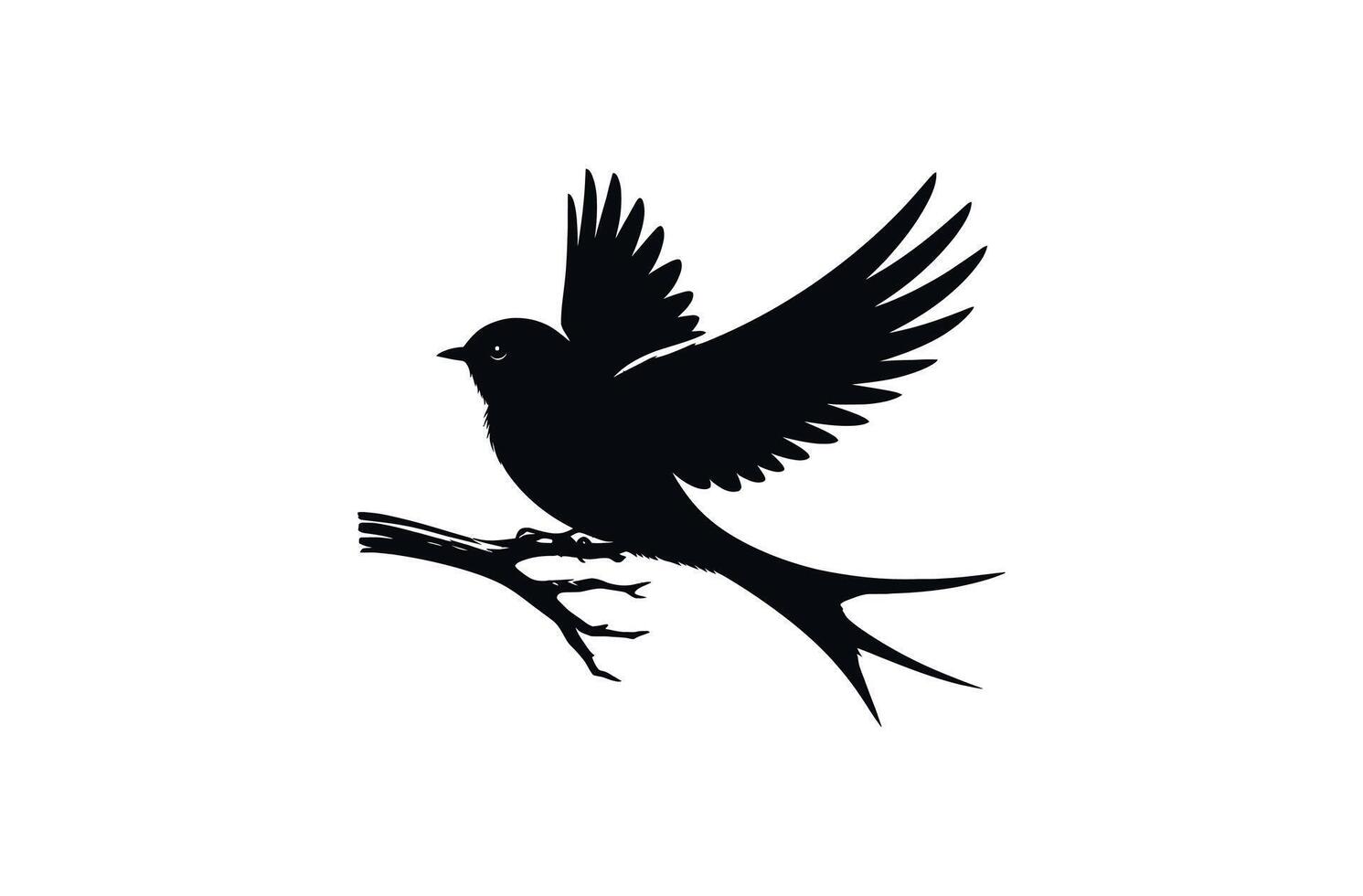Bird silhouette illustration vector